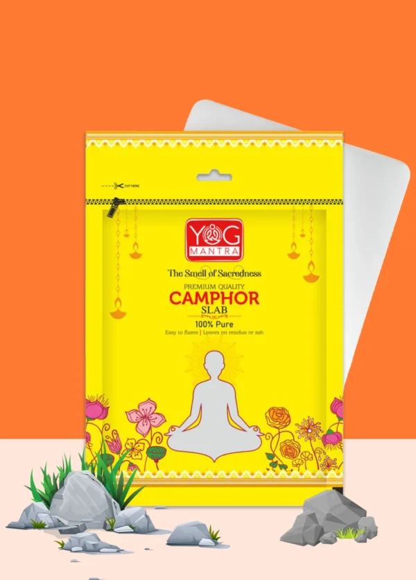 image of yogmantra camphor slab 50gm